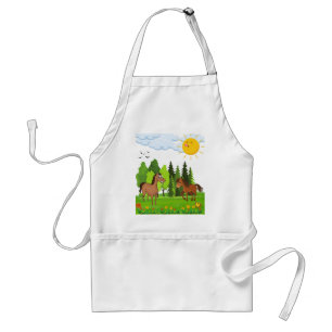 Little horses design for kids standard apron