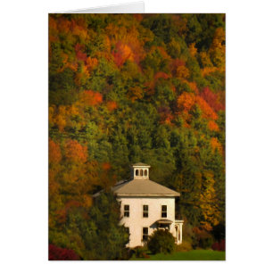 Little House and Cupola with Autumn Foliage Card