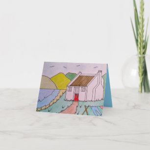 Little House By The Sea Birthday Card