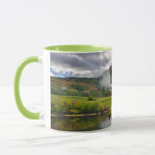Little House in Mist on Lake Mug