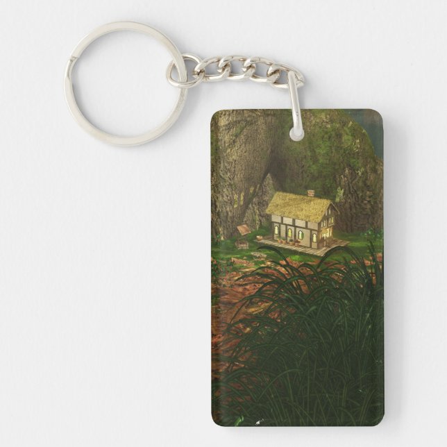 Little House in the Big Woods Acrylic Keychain (Front)