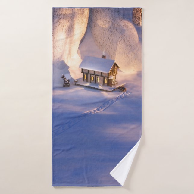 Little House in the Snow Bath Towel Set (Bath Towel)