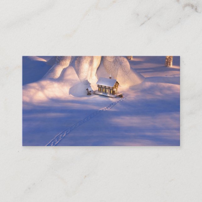 Little House in the Snow Bookmarks Business Card (Front)