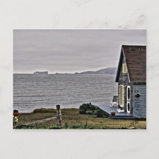 Little house looking at the St.Lawrence River Postcard