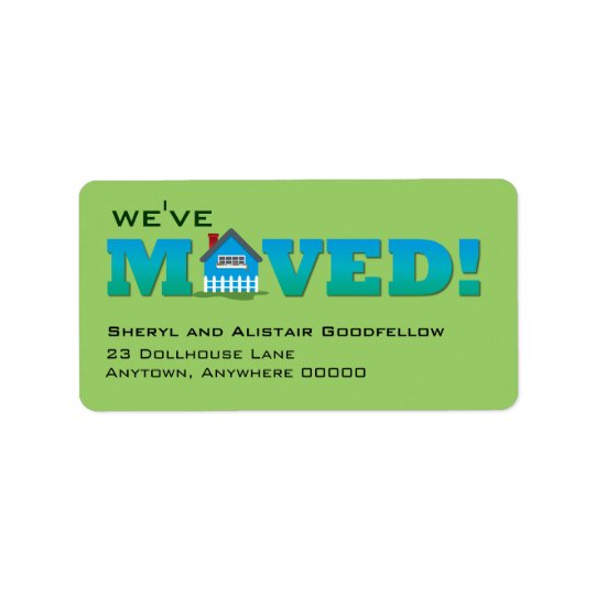 Little House Moving Announcement Address Label