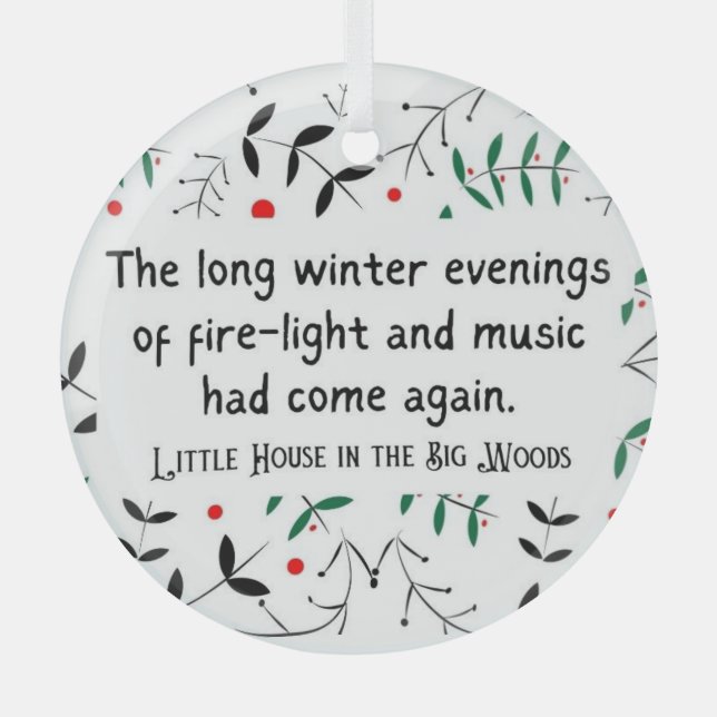 Little House on the Prairie Cosy Christmas Glass Tree Decoration (Front)