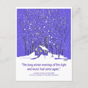 Little House on the Prairie Hand -Drawn Art Postcard