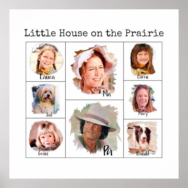 Little House on the Prairie Ingalls Family Poster (Front)