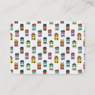Little Houses pattern Business Card