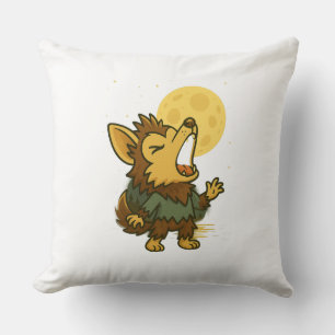 Little Howling Werewolf  Cushion