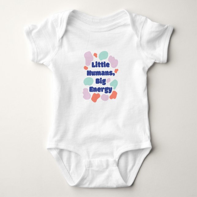Little Human Big Energy Baby T-shirt Baby Bodysuit (Front)