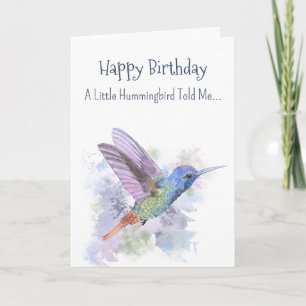 Little Hummingbird Personality Fun Birthday  Card