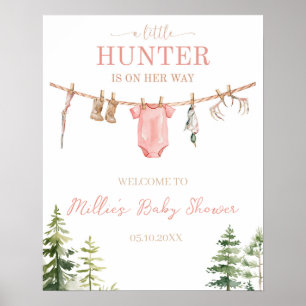 Little Hunter Baby Shower Welcome Sign Foam Board