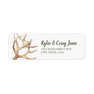 Little Hunter Deer or Duck Hunting Camo Boy Return Address Label