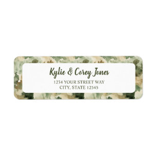 Little Hunter Duck Deer Hunting Camo Boy Return Address Label