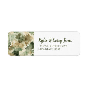 Little Hunter Duck Deer Hunting Camo Boy Return Address Label