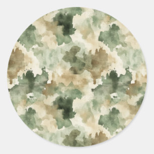 Little Hunter Duck Hunting Camo Boy Baby Shower Classic Round Sticker