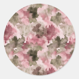 Little Hunter Duck Hunting Camo Girl Baby Shower Classic Round Sticker