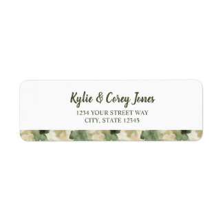 Little Hunter DuckHunting Camo Boy Baby Shower Return Address Label