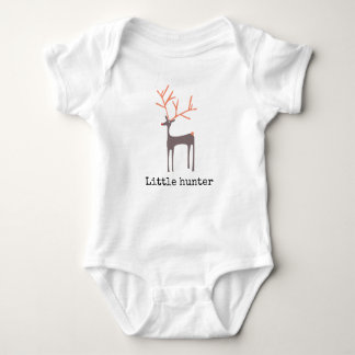 Little hunter with animated deer - customisable baby bodysuit