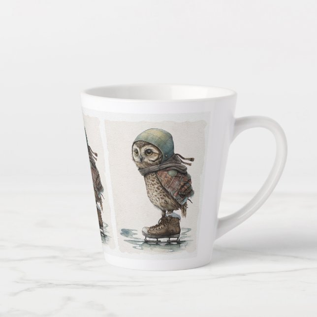 Little Ice Skater Latte Mug (Right)