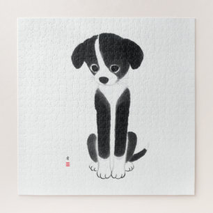 Little Ink Pup – White Challenge Edition Jigsaw Puzzle