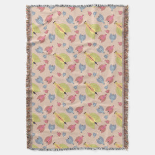 Little insect moth illustration light pattern throw blanket