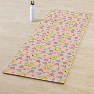 Little insect moth illustration light pattern yoga mat