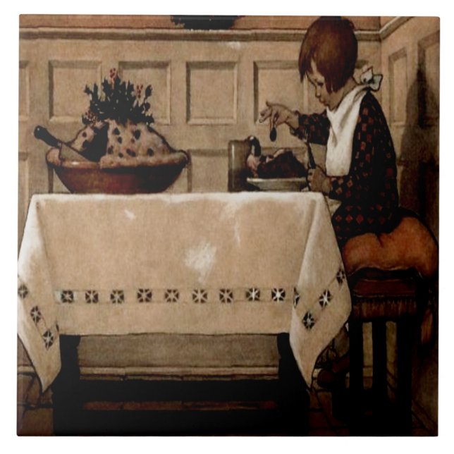 Little Jack Horner Jessie Willcox Smith Ceramic Tile (Front)