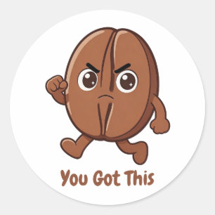 Little Kaka – Powered by Coffee Classic Round Sticker