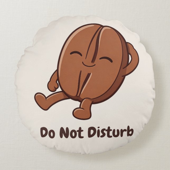 Little Kaka – Powered by Coffee Round Cushion (Front)