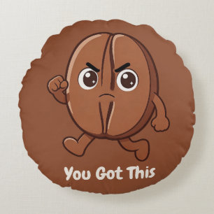 Little Kaka – Powered by Coffee Round Cushion