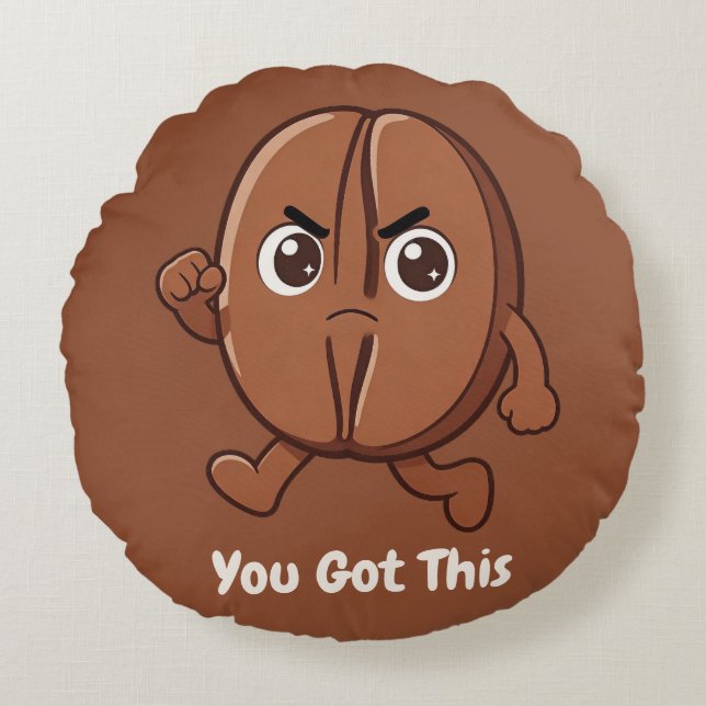 Little Kaka – Powered by Coffee Round Cushion (Front)
