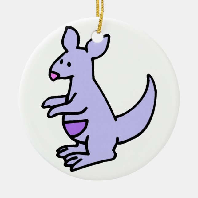 Little Kangaroo Ceramic Ornament (Front)