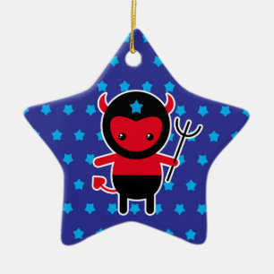 Little kawaii Ninja devil Ceramic Ornament