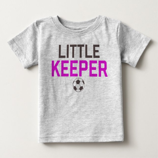 Little Keeper Soccer Goal Baby T-shirt (Front)