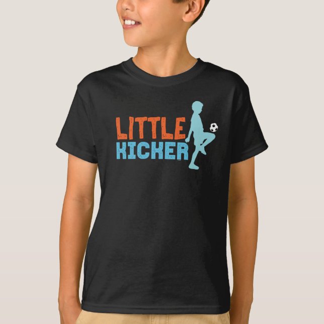 Little Kicker Soccer Football Team Jersey T-Shirt (Front)