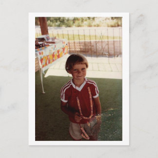 Little Kid in Red Postcard