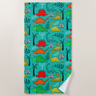 Little Kids Dinosaur Nursery Decor Beach Towel