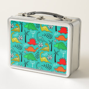 Little Kids Dinosaur Nursery Decor Metal Lunch Box