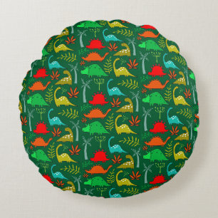 Little Kids Dinosaur Nursery Decor Round Cushion