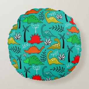 Little Kids Dinosaur Nursery Decor Round Cushion