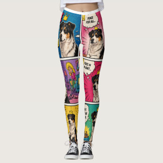 Little King Big Peace Funny Dog Leggings