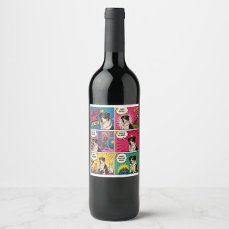 Little King Big Peace Funny Dog Wine Bottle Label