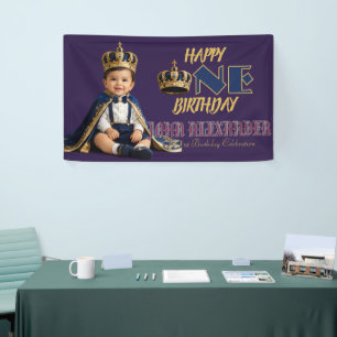 Little King Birthday Banner