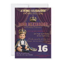 Little King First Birthday Invitation