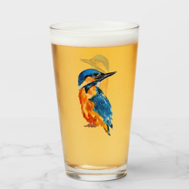 Little Kingfisher Bird Glass (Front Filled)