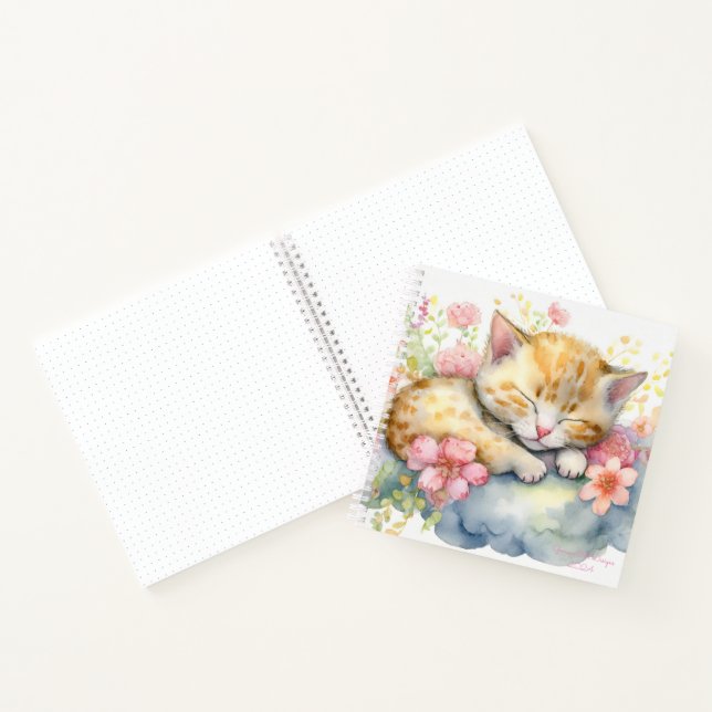 Little kitten bullet journal notebook (Inside)