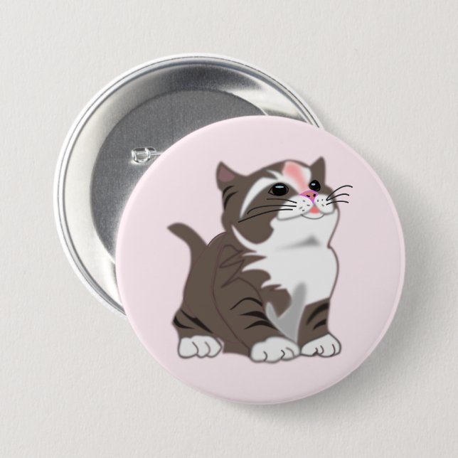 Little Kitten Button (Front & Back)