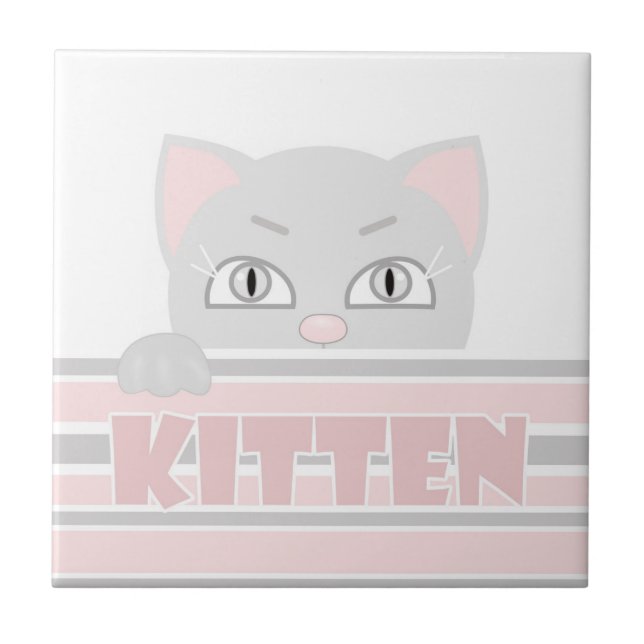 Little kitty ceramic tile (Front)